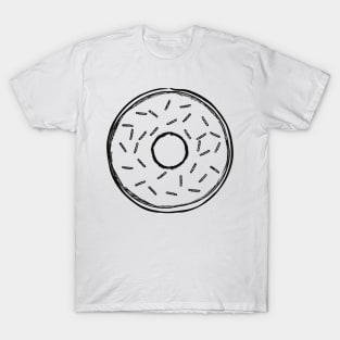 Basic Sketch of Donut Covered with Sprinkles T-Shirt